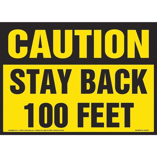 Jj Keller Stay Back 100 Feet, 10" x 7", Vinyl - 8001241