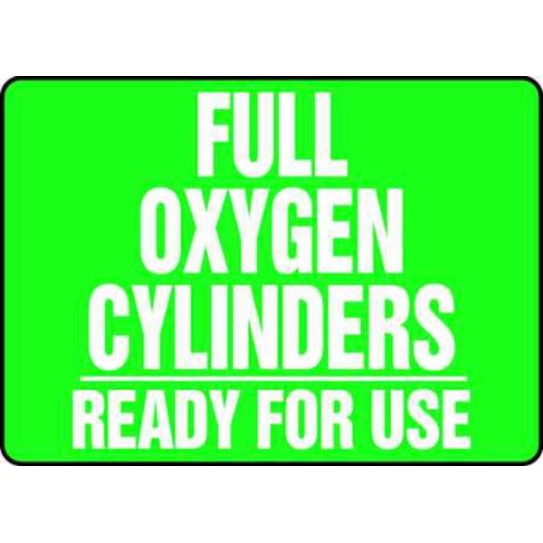 Accuform Cylinder Sign, 10 in H, 14 in W, Rectangle, English, MWLD504VA - MWLD504VA