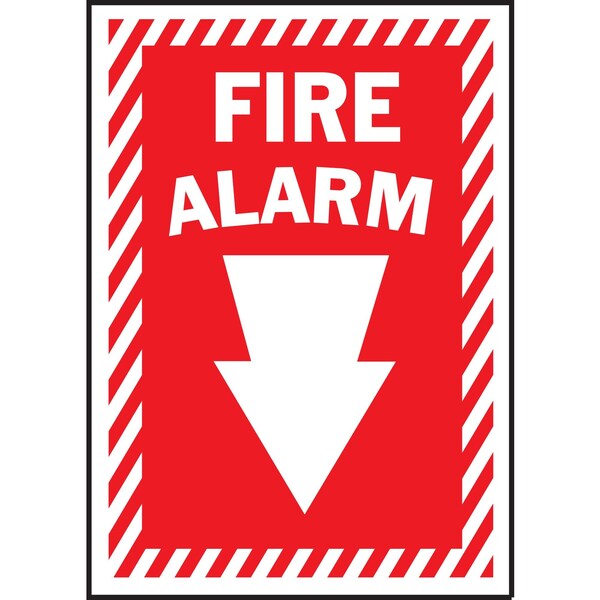 Hy-Ko Fire Alarm Sign 10" x 14", 5PK - A20395
