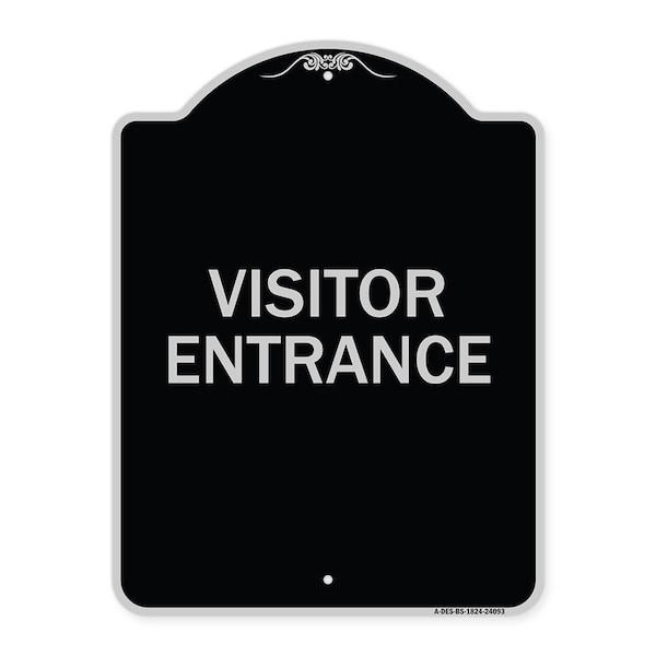 Signmission Entrance Visitor Entrance Heavy-Gauge Aluminum Architectural Sign, 24" H, BS-1824-24093 - A-DES-BS-1824-24093