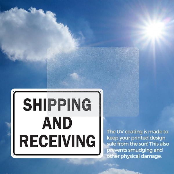 Signmission Shipping And Receiving Warehouse, 10 in W x Rectangle, Plastic - OS-2PACK-MISC-P-710-L-19513