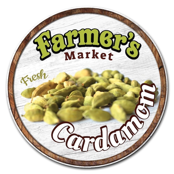 Signmission Farmers Market Cardamom Circle Corrugated Plastic Sign, C-16-CIR-Cardamom - C-16-CIR-CARDAMOM