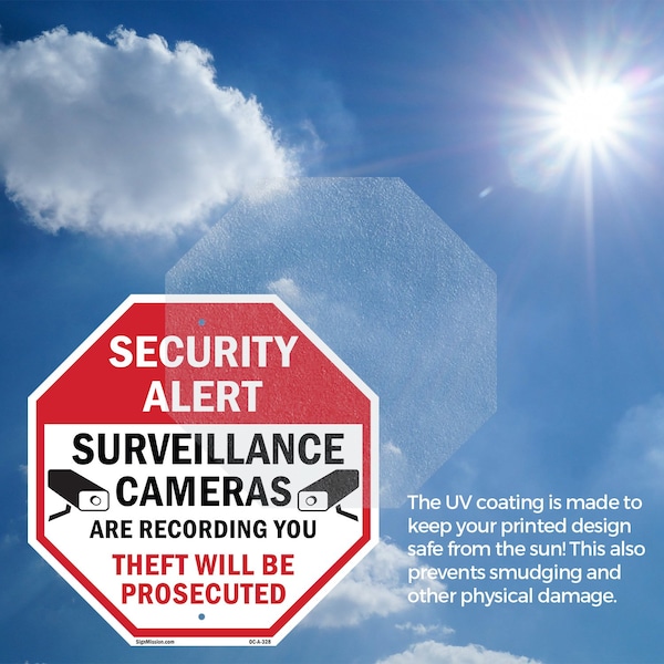 Signmission Security Alert Surveillance Cameras, 10 Inch X 10 Inch, Plastic Sign - OC-P-10-328