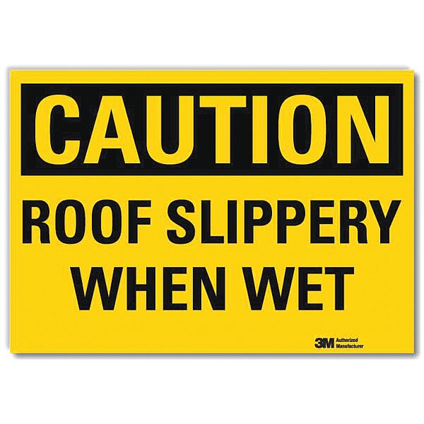 Lyle Safety Sign, 10 in H, 14 in W, Reflective Sheeting, Horizontal Rectangle, English, U4-1635-RD_14X10 - U4-1635-RD_14X10