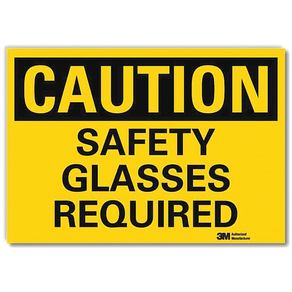 Lyle Safety Sign, 7 in W, 5 in H, Reflective Sheeting, Yellow - U4-1648-RD_7X5
