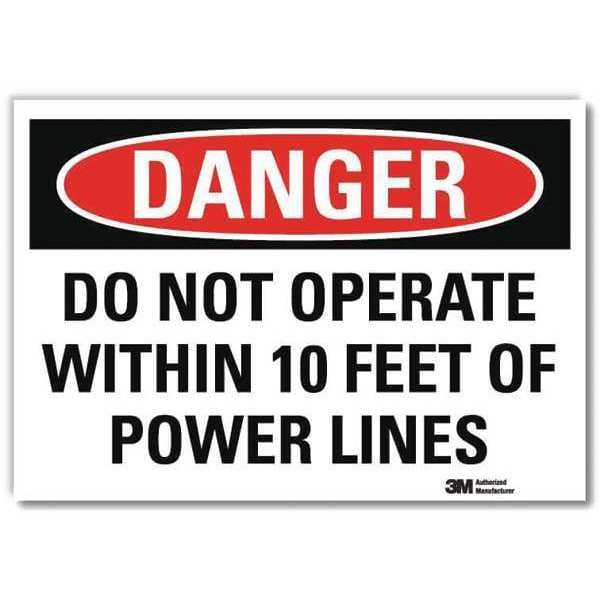 Lyle Danger Sign, Self-Adhesv Mount, 7inWx5inH, U3-1342-RD_7X5 - U3-1342-RD_7X5