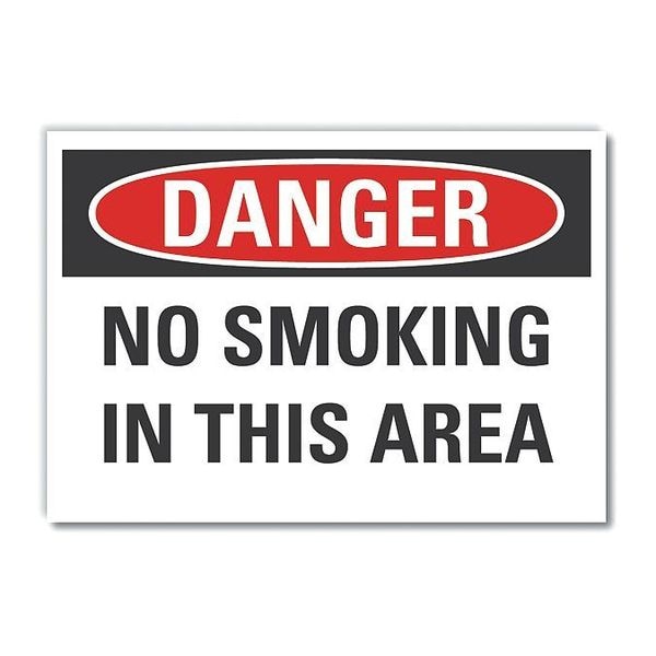 Lyle Danger Sign, 3 1/2 in H, 5 in W, Reflective Sheeting, Horizontal Rectangle, LCU4-0465-RD_5X3.5 - LCU4-0465-RD_5X3.5