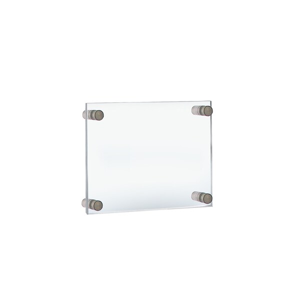 Azar Displays Standoff Sign Hldr: 8.5"x5.5" Graphic, Overall Frame Size: 12.5"x9.5" - 105511
