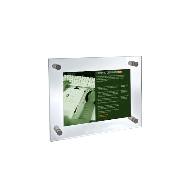 Azar Displays Standoff Sign Hldr: 8.5"x5.5" Graphic, Overall Frame Size: 12.5"x9.5" - 105511