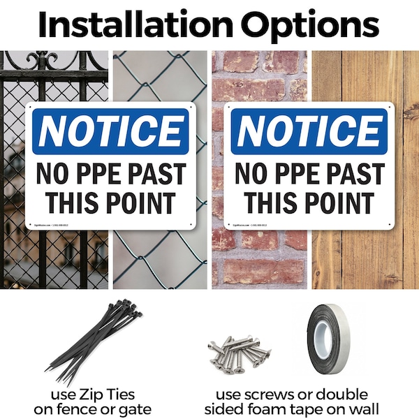 Signmission 7 in Height, 10 in Width, Aluminum, Rectangle - OS-2PACK-NS-A-710-L-14758