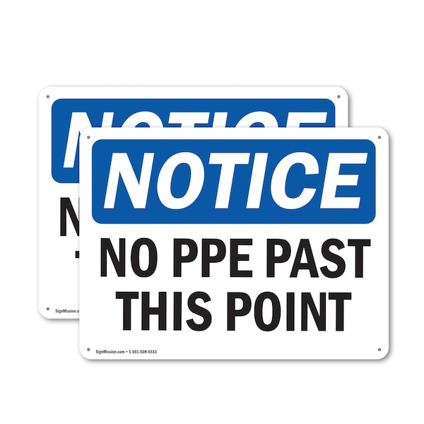 Signmission 7 in Height, 10 in Width, Aluminum, Rectangle - OS-2PACK-NS-A-710-L-14758