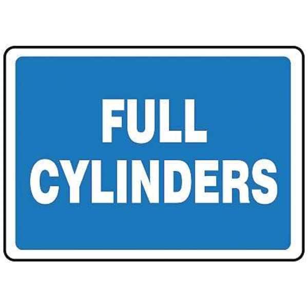 Accuform Cylinder Sign, 7 in H, 10 in W, Rectangle, English, MCPG600VA - MCPG600VA