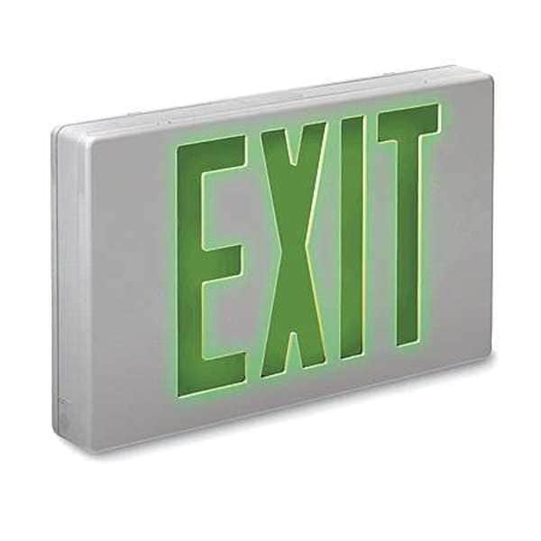 Big Beam Exit Sign, White, 2 Face(s), LED, Universal Mount, Nickel Cadmium - EXKL2GWWU