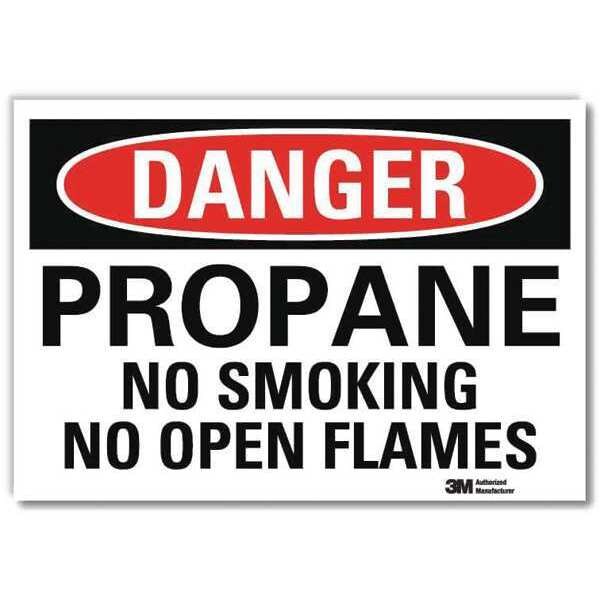 Lyle Danger No Smoking Sign, 7" H, 10" W, Reflective Sheeting, Vertical Rectangle, U3-1937-RD_10X7 - U3-1937-RD_10X7
