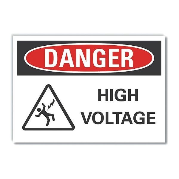 Lyle Refldecaldanger High Voltage, 5"x3.5", Header Background Color: Black, Red - LCU4-0230-RD_5X3.5