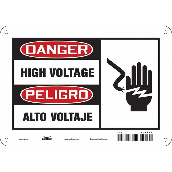Condor Safety Sign, 10" Wx7" H, 0.032" Thickness, 479R11 - 479R11