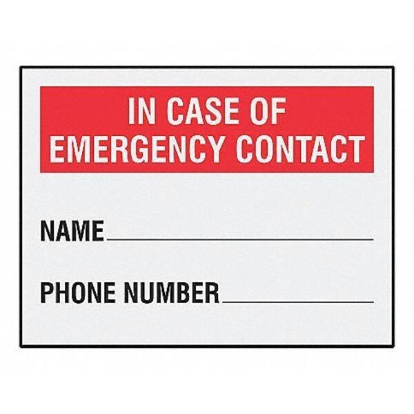 Brady Emergency Eye Wash, 3 1/2 in x 5 in, Horizontal Rectangle, Reflective Sheeting, 21011LS - 21011LS
