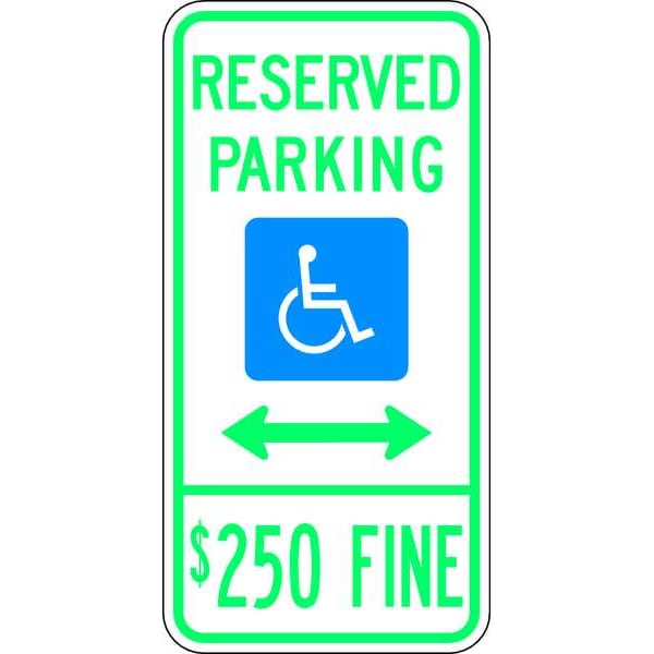 Lyle ADA Handicapped Parking Sign, 24" x 12, HC-IL01D-12HA - HC-IL01D-12HA