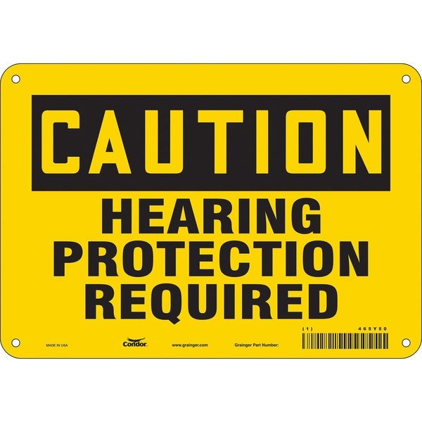 Condor Safety Sign, 7 in Height, 10 in Width, Polyethylene, Vertical Rectangle, English, 465Y50 - 465Y50