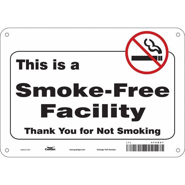 Condor Safety Sign, 7" H, 10" W, Polyethylene, Vertical Rectangle, English, 474K97 - 474K97