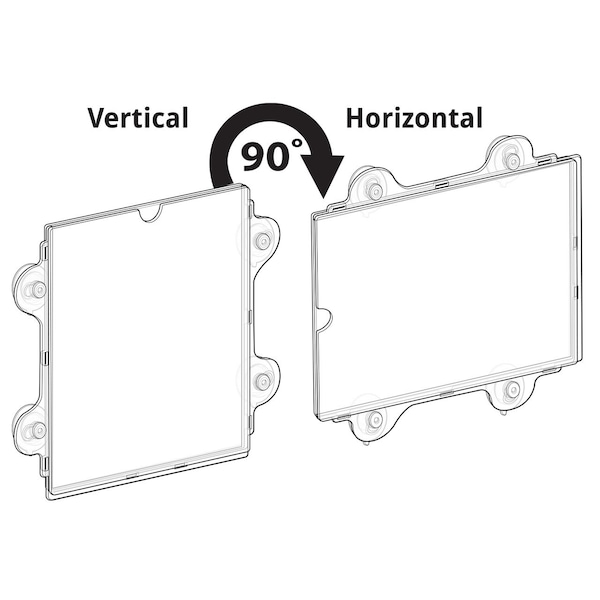Azar Displays Clear Acrylic Window/Door Sign Holder Frame with Suction Cups 8.5''W x 11''H , 2-Pack - 106614