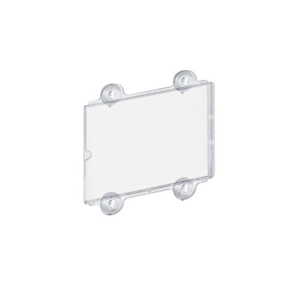 Azar Displays Clear Acrylic Window/Door Sign Holder Frame with Suction Cups 8.5''W x 11''H , 2-Pack - 106614