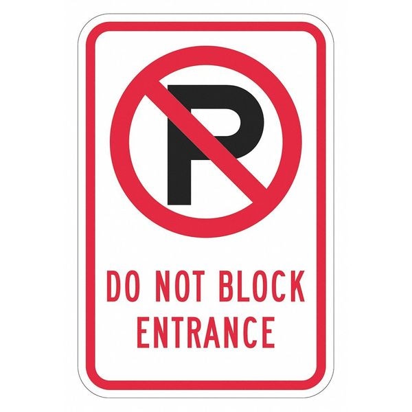 Lyle No Parking Entrance Sign, 18" x 12, T1-1871-EG_12x18 - T1-1871-EG_12X18