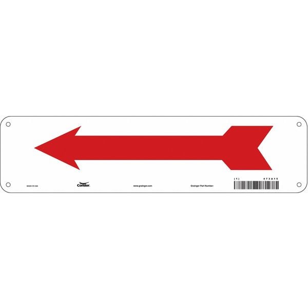 Condor Exit Sign, Aluminum, 14" W, 3-1/2" H, Pictogram Only, White - 473A15