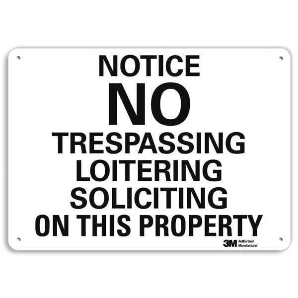Lyle Notice Sign, 10 in H, 14 in W, Aluminum, Horizontal Rectangle, English, U5-1420-RA_14X10 - U5-1420-RA_14X10