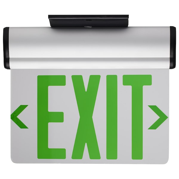 Nuvo Exit Sign, Aluminum, 12.06 in W, 9.69 in H - 67/112