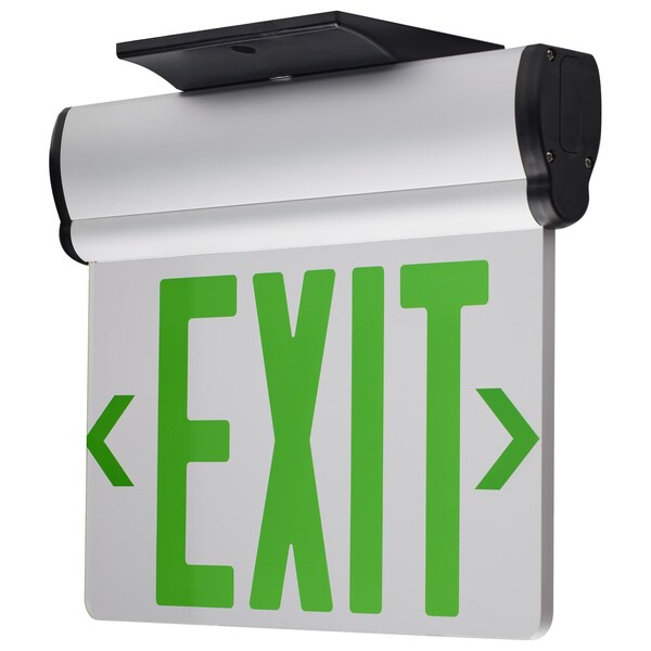 Nuvo Exit Sign, Aluminum, 12.06 in W, 9.69 in H - 67/112