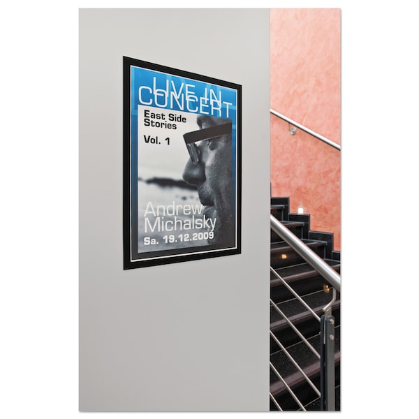 Durable Office Products DURAFRAME Sign Holder, 11 x 17, Black Frame, PK2 - 476901