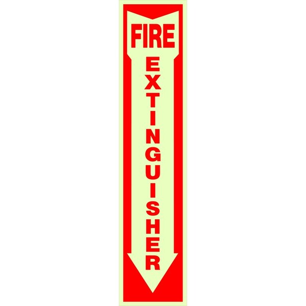 Hillman HILLMAN English White Fire Extinguisher Sign 18 in. H X 4 in. W - 840204