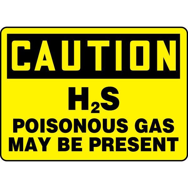 Accuform Caution Sign, 10 in H, 14 in W, Rectangle, English, MCHL707VA - MCHL707VA