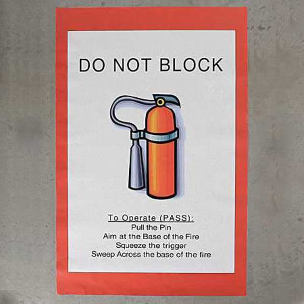 Shieldmark Fire Exit Floor Sign, 36 in H, 42 in W, Heavy Duty Industrial Grade Composite, English, FE3642 - FE3642