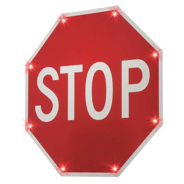 Blinkersigns Blinkersign, R1-1, 24in, Stop, DG3, Red, A/C - 2180-C00193