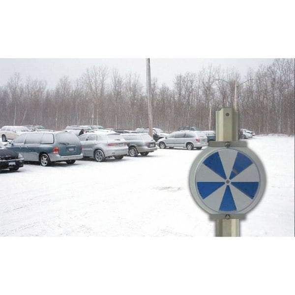 Accuform Ice Alert Indicator Sign, 6 in Height, 6 in Width, Aluminum, Plastic, Circle, No Text - 487D05