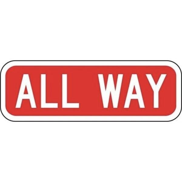 Accuform STOP AND YIELD SIGN ALL WAY 6 in  X 18 in - FRR372DP