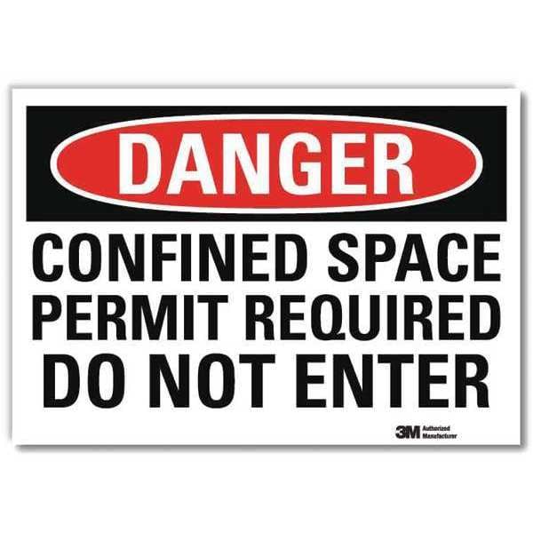 Lyle Danger Sign, Self-Adhesv Mount, 7inWx5inH, U3-1229-RD_7X5 - U3-1229-RD_7X5