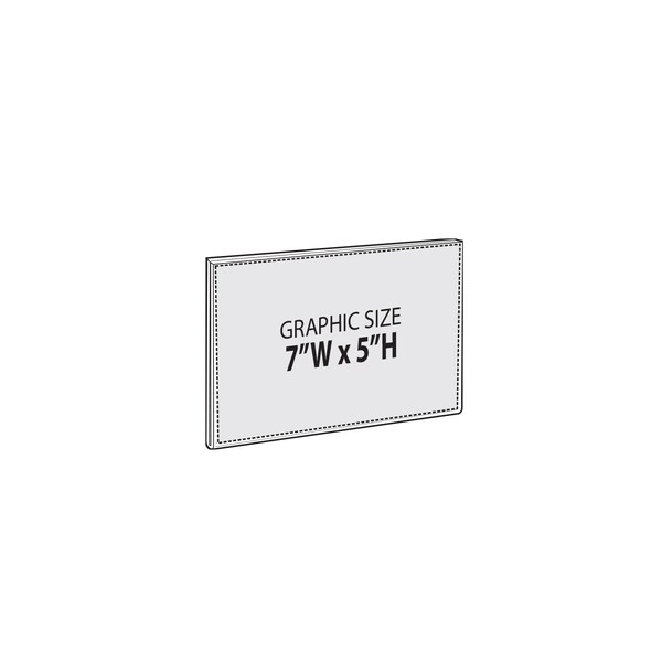 Azar Displays 7"W x 5"H Sign w/ Adhesive Tape, PK10 - 122028