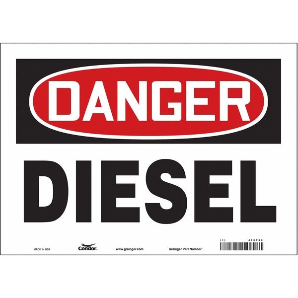 Condor Safety Sign, 10 in Height, 14 in Width, Vinyl, Horizontal Rectangle, English, 470T89 - 470T89