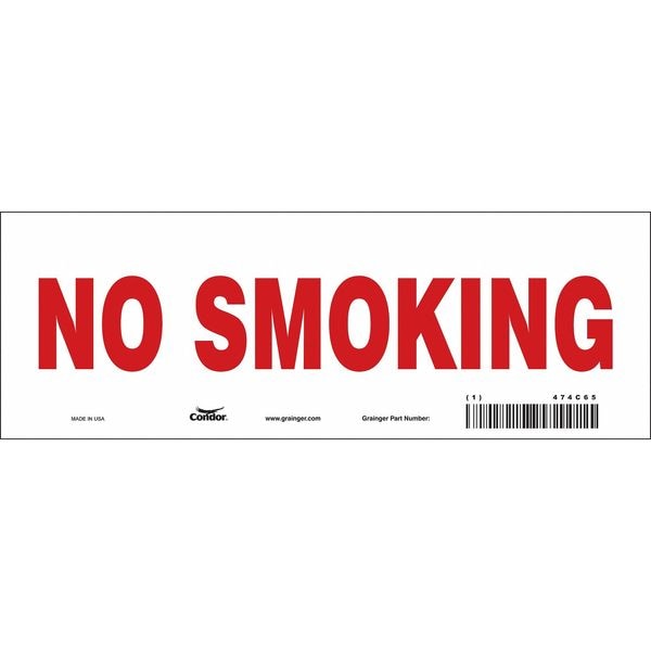 Condor Safety Sign, 3 1/2 in H, 10" W, Vinyl, Vertical Rectangle, English, 474C65 - 474C65