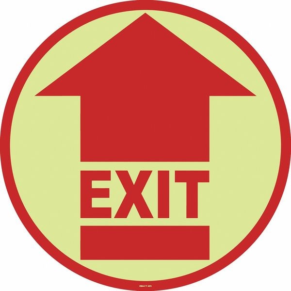 Stranco Floor Sign, 17 in H, 17 in W, Vinyl, Circle, English, FSG-17-609 - FSG-17-609