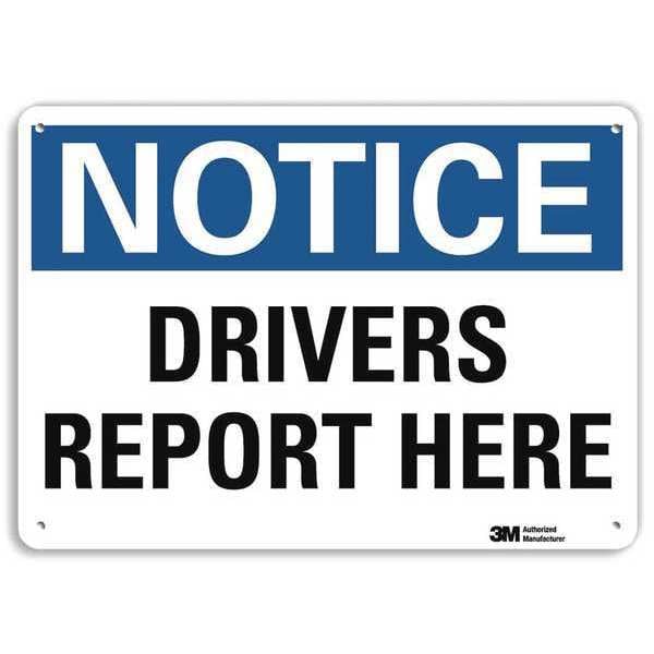 Lyle Notice Sign, 10 in H, 14 in W, Plastic, Horizontal Rectangle, English, U5-1158-NP_14X10 - U5-1158-NP_14X10