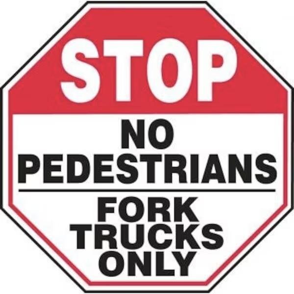 Accuform STOP SAFETY SIGN NO PEDESTRIANS  MVHR936VP - MVHR936VP