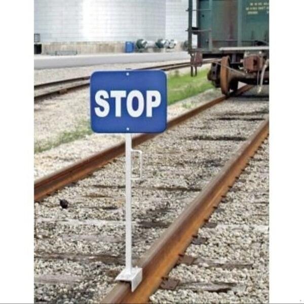 Accuform RAILROAD CLAMP SIGN STOP  CHECK FRR966RD - FRR966RD