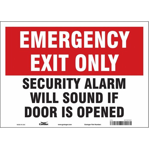 Condor Safety Sign, 10 in Height, 14 in Width, Vinyl, Horizontal Rectangle, English, 473F32 - 473F32