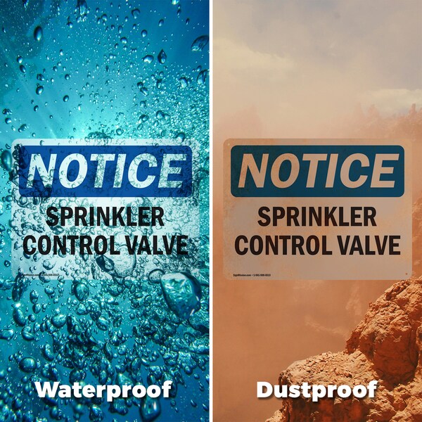 Signmission Sprinkler Control Valve, 5 in W x Rectangle, Vinyl Decal - OS-2PACK-NS-D-35-L-18395