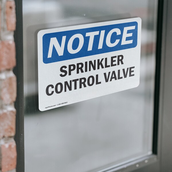 Signmission Sprinkler Control Valve, 5 in W x Rectangle, Vinyl Decal - OS-2PACK-NS-D-35-L-18395