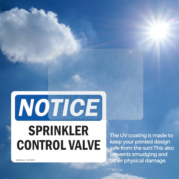 Signmission Sprinkler Control Valve, 5 in W x Rectangle, Vinyl Decal - OS-2PACK-NS-D-35-L-18395